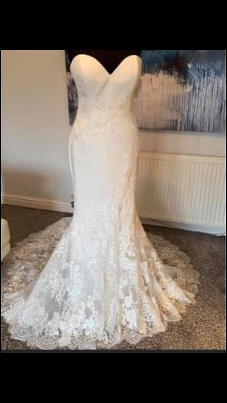 Enzoani blue Laura ivory dress