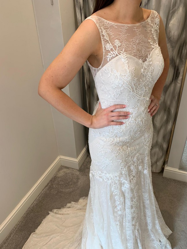 Justin Alexander Dress - Nude Lace Design - UK 14 - 16