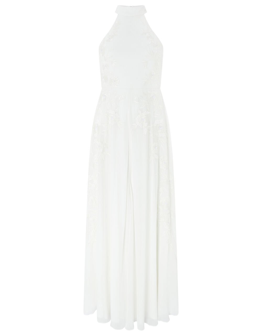 Embellished lace maxi dress