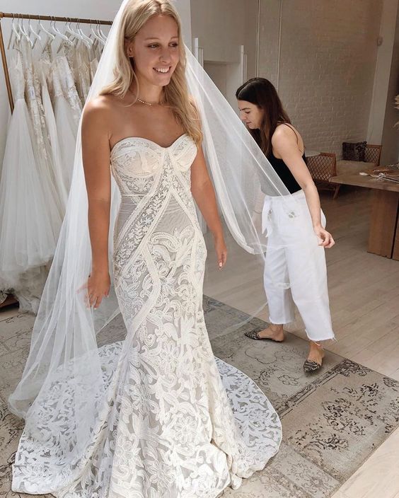 Rue De Seine Poppy Stardust Wedding Gown UK 8