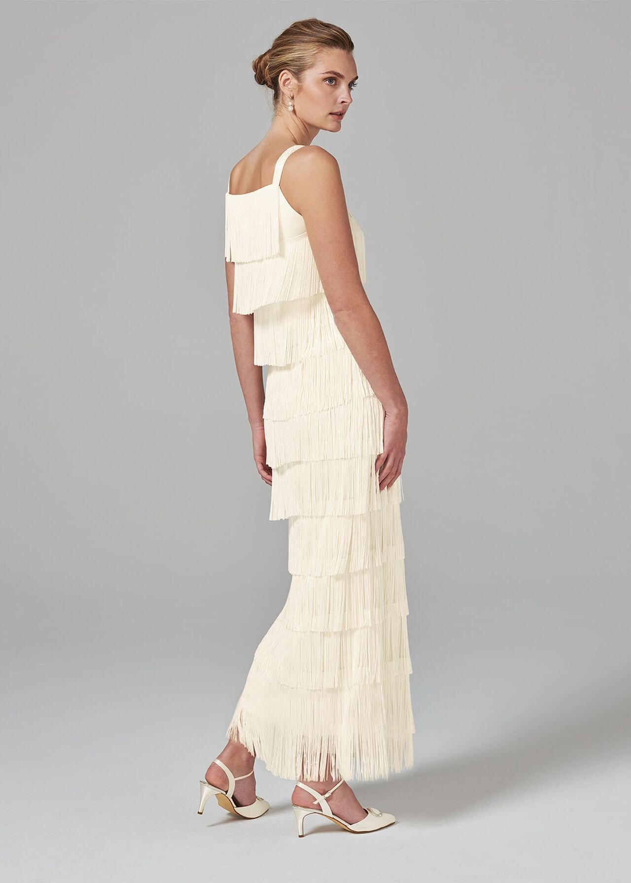 Fringe wedding dress
