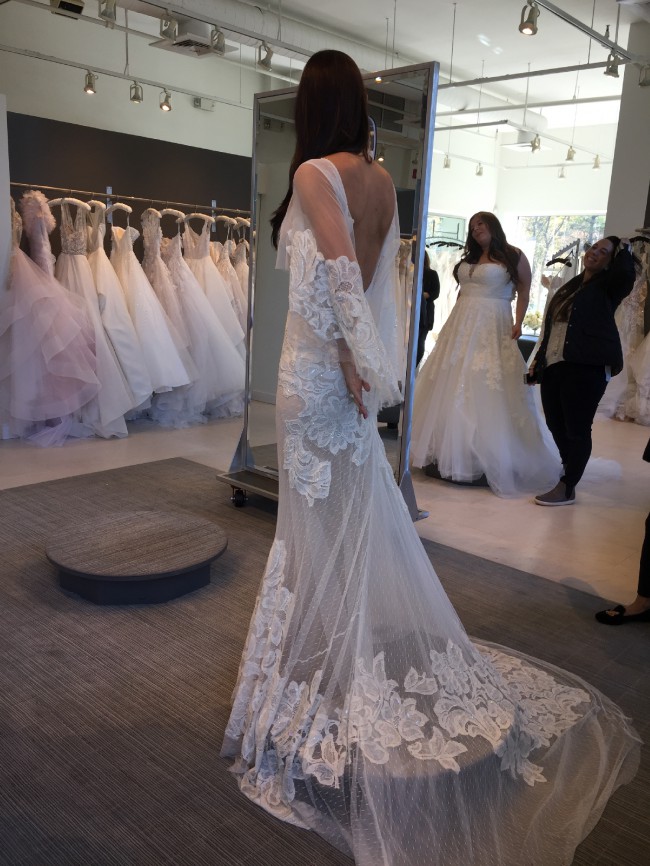 Inbal Dror - Feminine Lace Illusion Dress UK 4/6