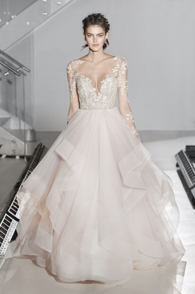 Hayley Paige Blush Pink Ballgown Lorelei Style 6654, Size 10