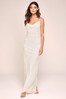 Embellished Sequin Cowl Neck Maxi Dress
