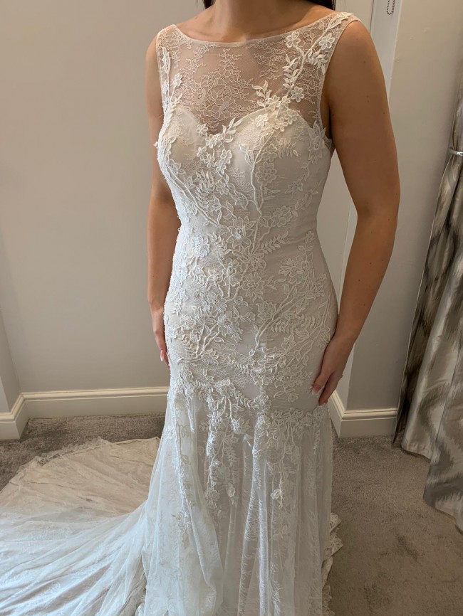 Justin Alexander Dress - Nude Lace Design - UK 14 - 16