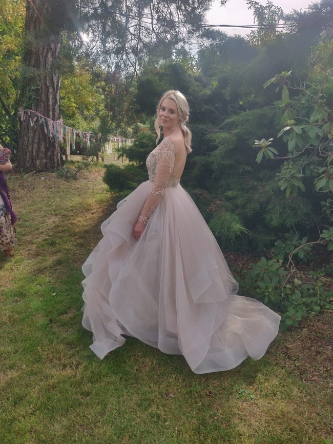 Hayley Paige Blush Pink Ballgown Lorelei Style 6654, Size 10