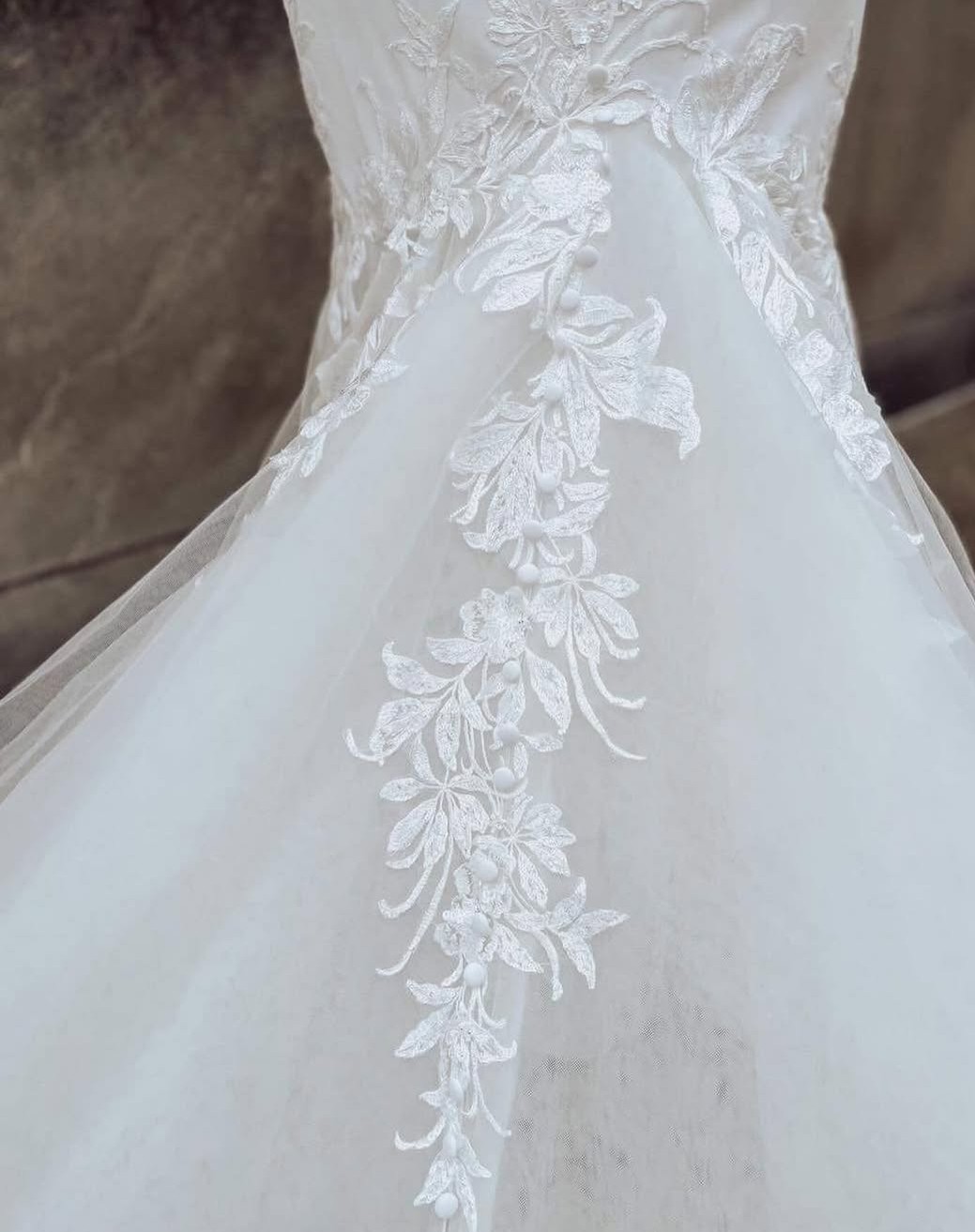 Beautiful fit and flare wedding gown