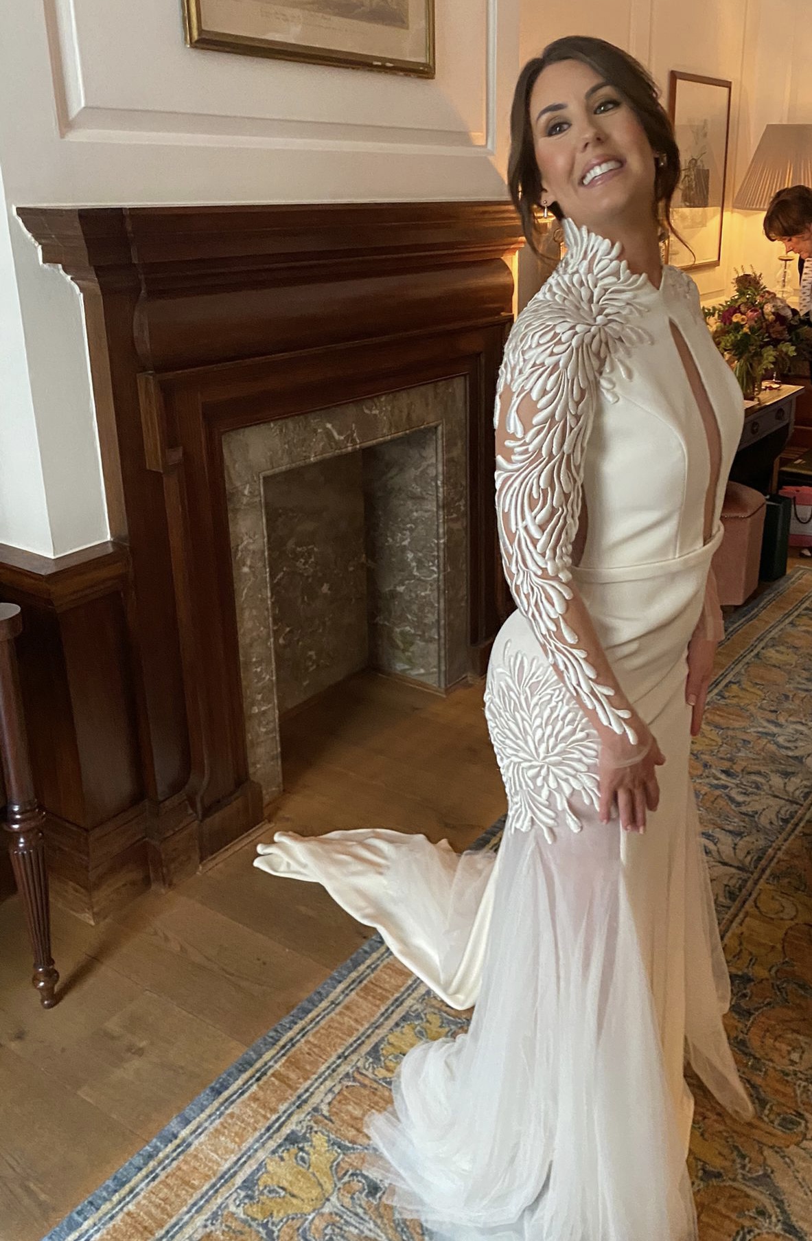Stunning embroided wedding dress