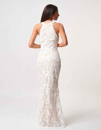 Nude & Ivory Maxi Wedding Dress