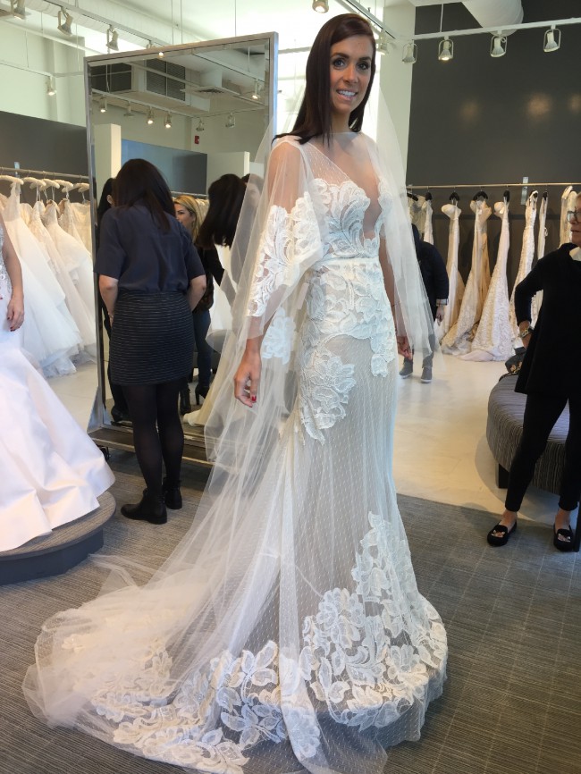 Inbal Dror - Feminine Lace Illusion Dress UK 4/6