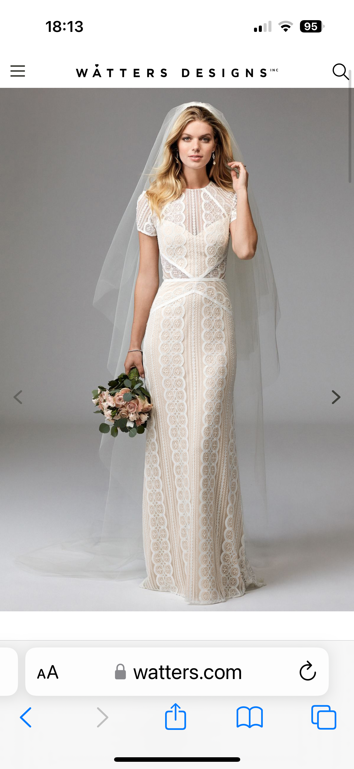 Wtoo by Watters Lenora Sample Dress