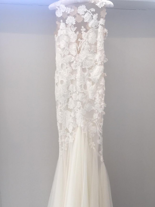 Pronovias 2018 RAEN Wedding Gown UK 10 - Illusion Lace & Skintone Tulle