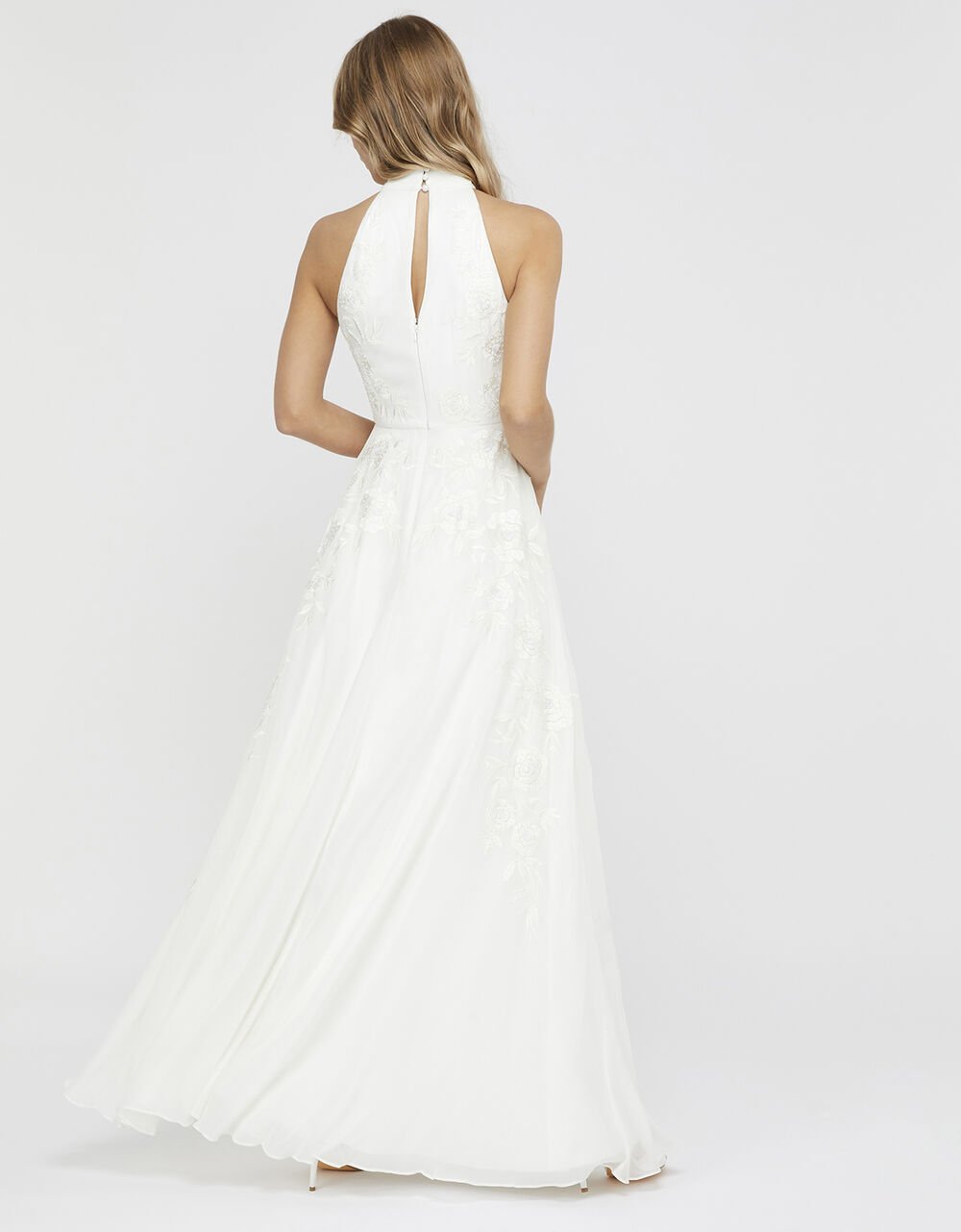 Embellished lace maxi dress