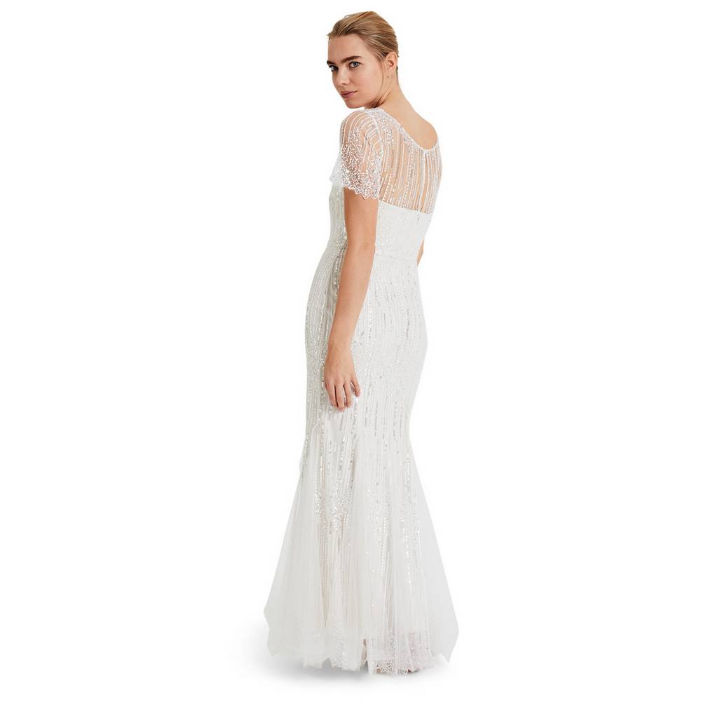 Sequin Embroidered Wedding Dress