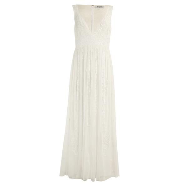 Angel Embellished Sequin Dress in White