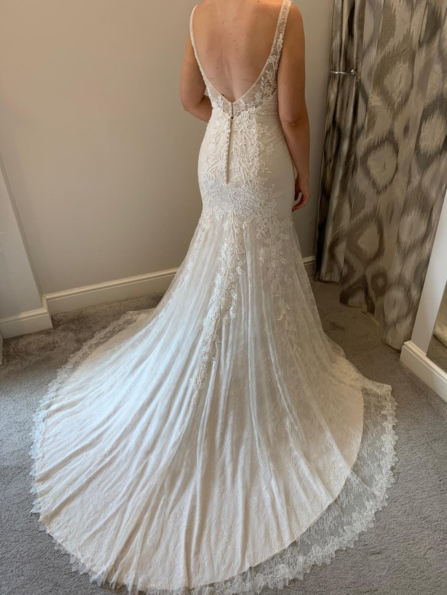 Justin Alexander Dress - Nude Lace Design - UK 14 - 16