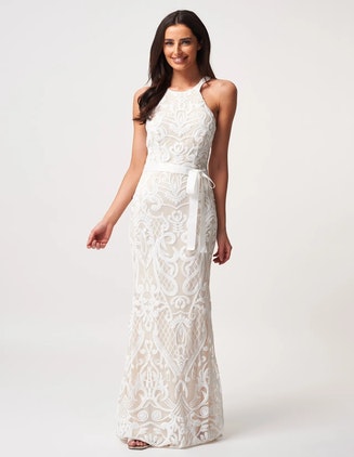 Nude & Ivory Maxi Wedding Dress