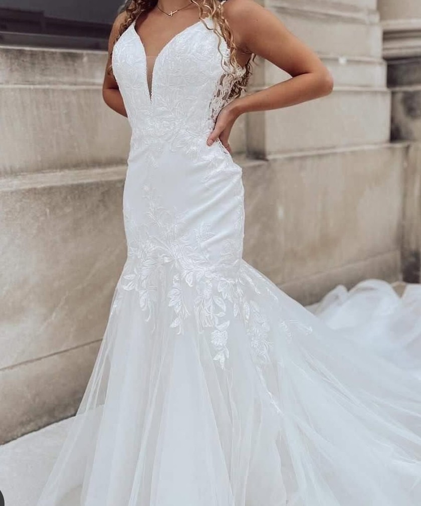 Beautiful fit and flare wedding gown