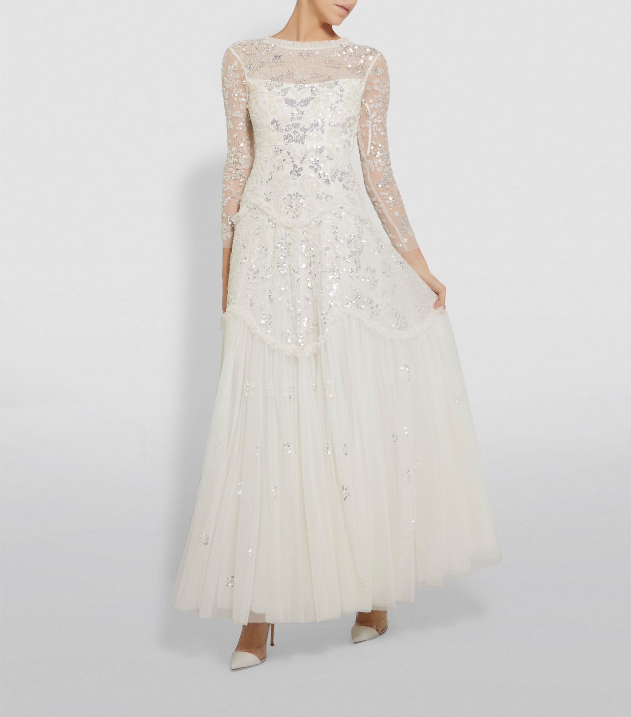 Tiered brial gown