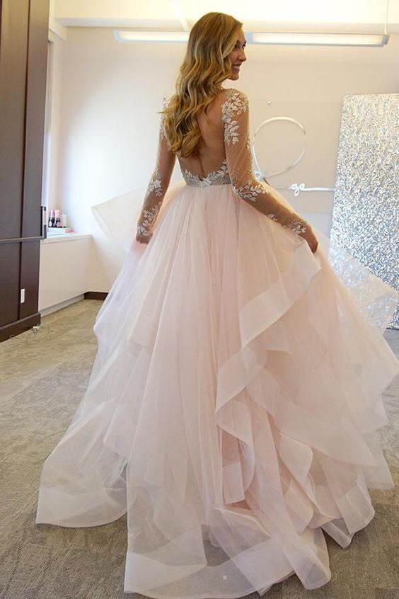 Hayley Paige Blush Pink Ballgown Lorelei Style 6654, Size 10