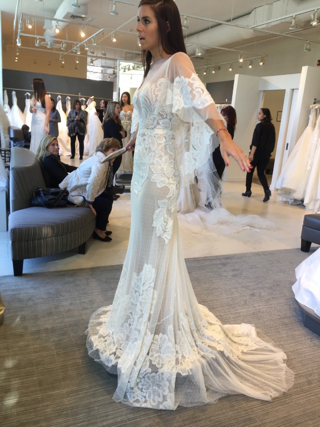 Inbal Dror - Feminine Lace Illusion Dress UK 4/6