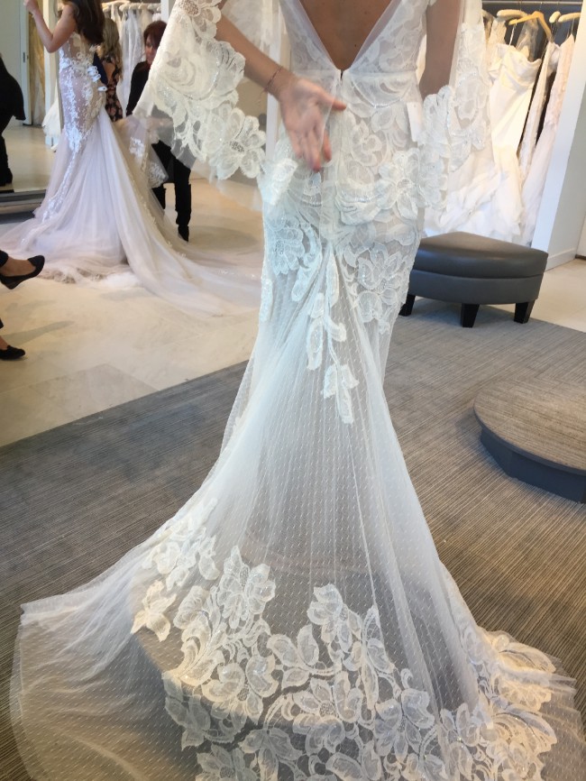 Inbal Dror - Feminine Lace Illusion Dress UK 4/6