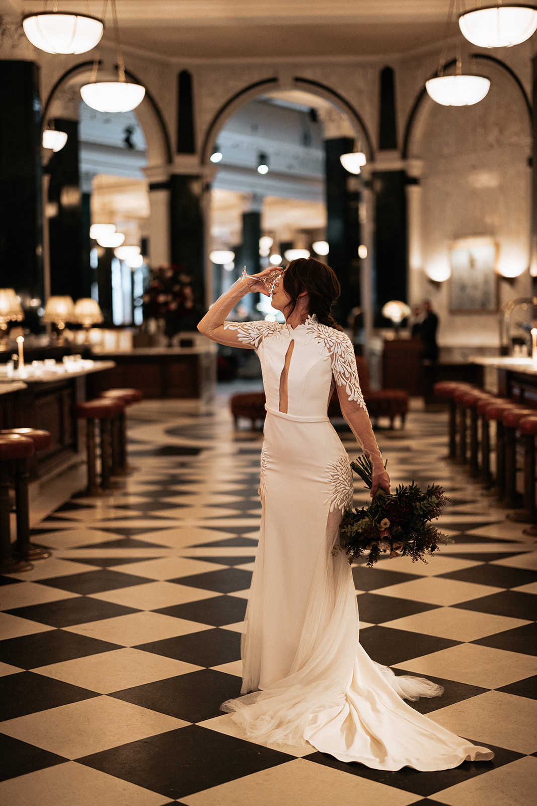 Stunning embroided wedding dress