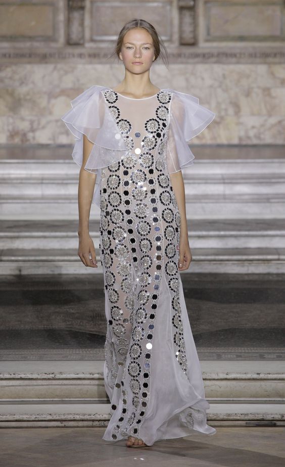 Alice Temperley Mirror Ball Ruffle Gown - Rare - Purchased in London