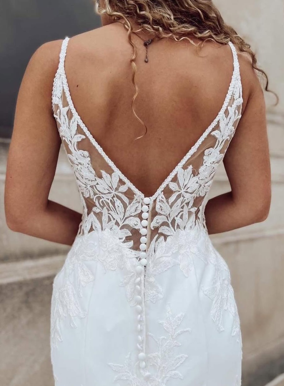Beautiful fit and flare wedding gown